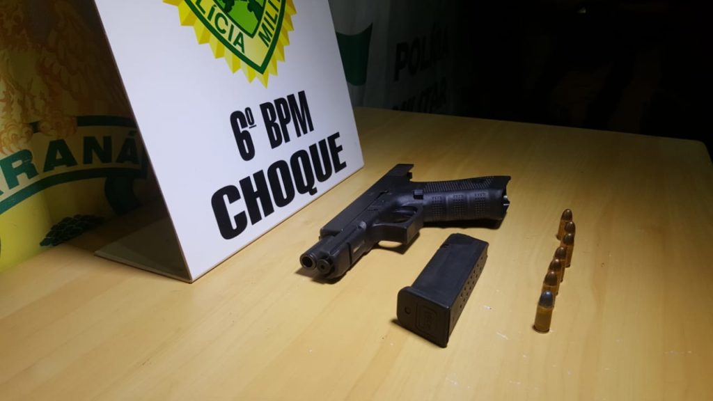 Choque detém dupla e apreende pistola calibre 9mm no Bairro Cataratas
