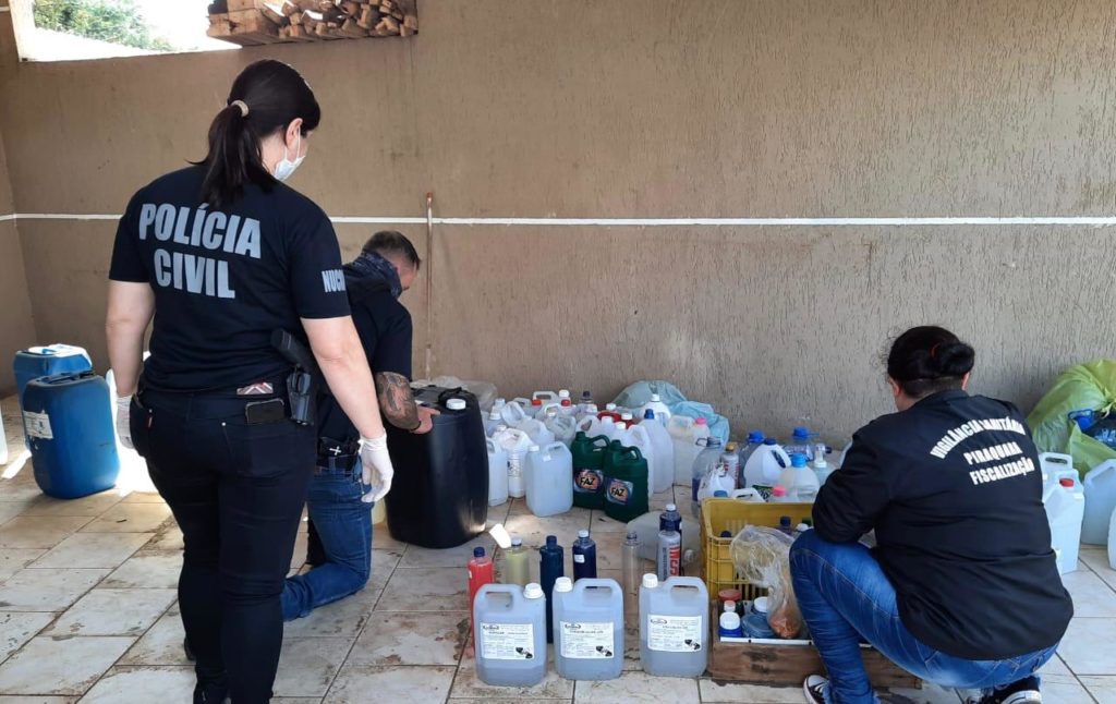 PCPR prende casal que vendia álcool em gel e outros produtos falsificados