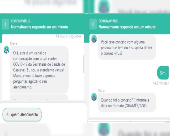 Prefeitura usa “robô” para triar casos suspeitos de coronavírus em Cascavel