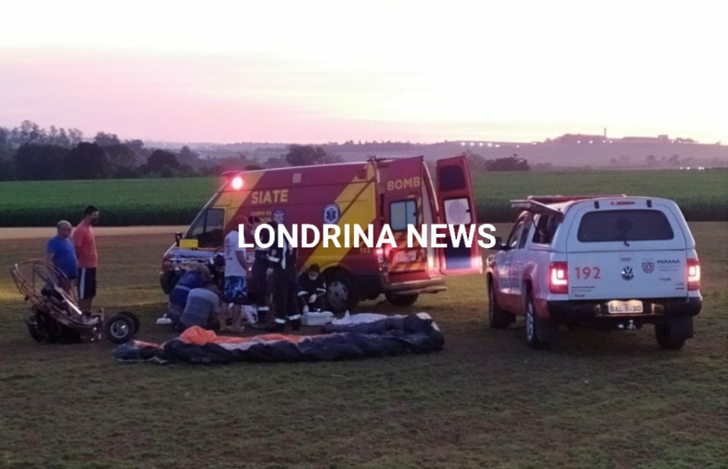 Homem morre após sofrer queda com parapente em Londrina
