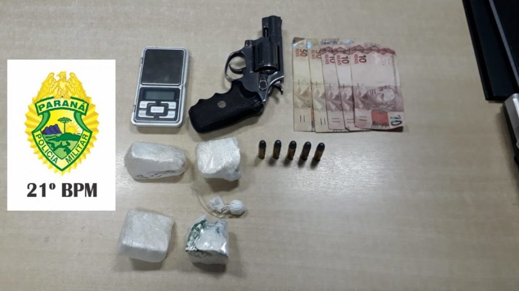 Polícia Militar apreende arma e drogas em Francisco Beltrão