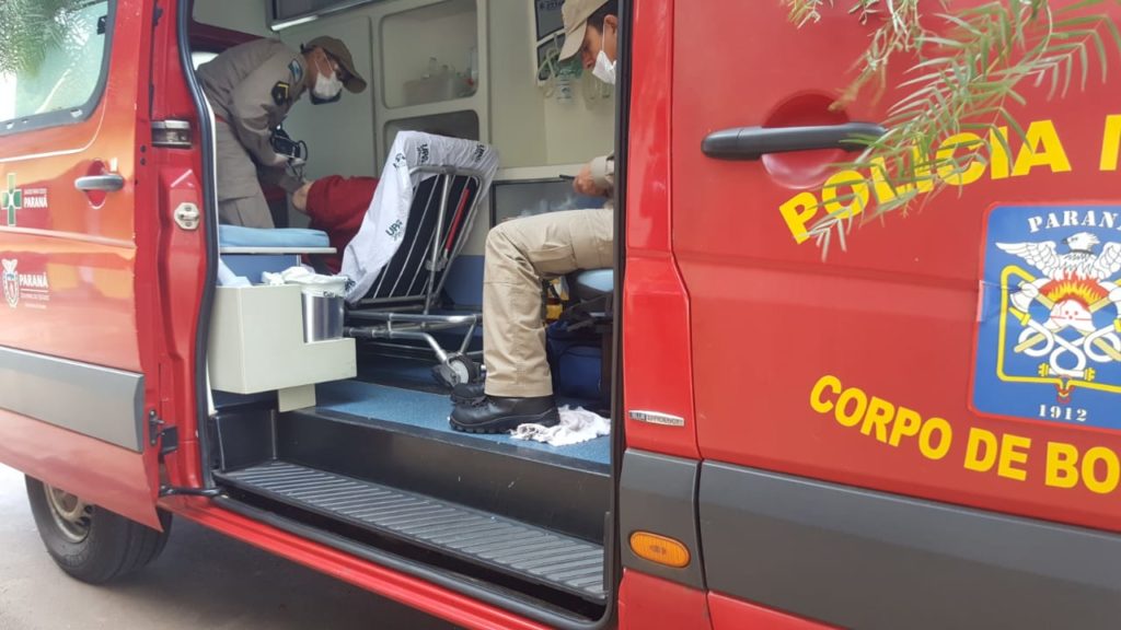 Idosa é socorrida no Bairro Pioneiros Catarinenses ao sofrer queda