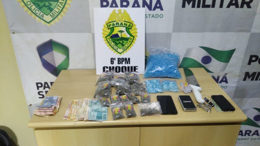 Ação da PM termina com dois detidos e várias porções de maconha e cocaína apreendidas no Novo Milênio