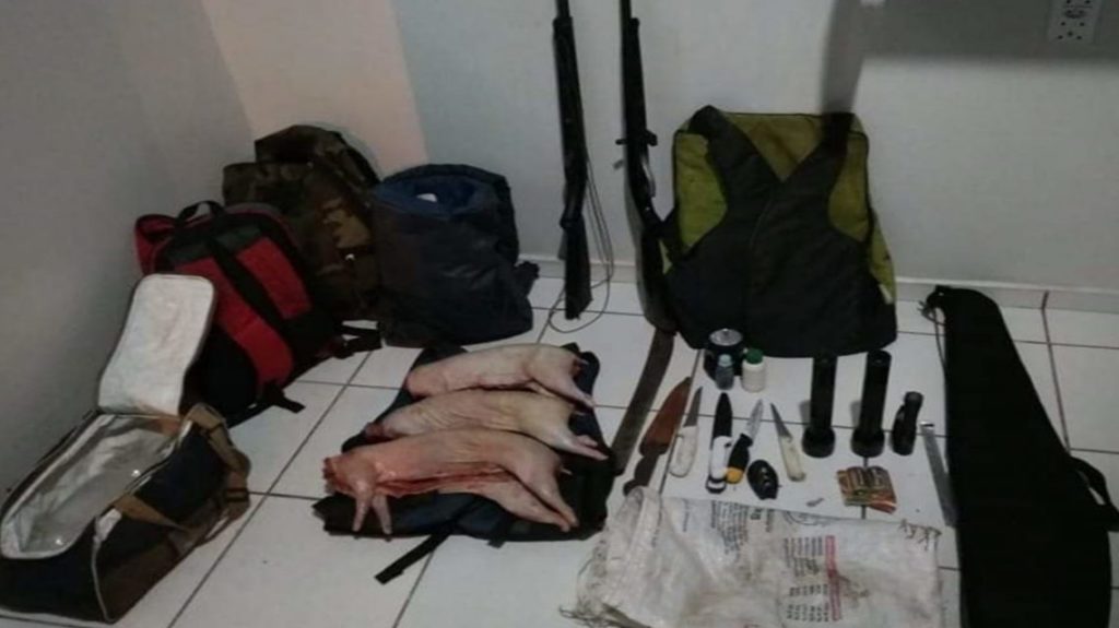 Polícia Ambiental e Agentes do ICMbio constatam caça predatória no Parque Nacional em Capanema