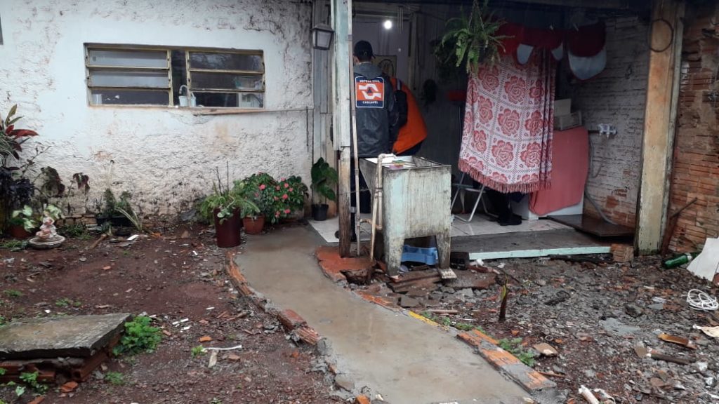 Defesa Civil realizou 20 atendimentos em Cascavel em razão do temporal