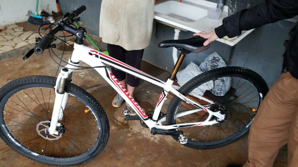 Bicicleta furtada em janeiro é localizada pela Polícia Militar no XIV de Novembro