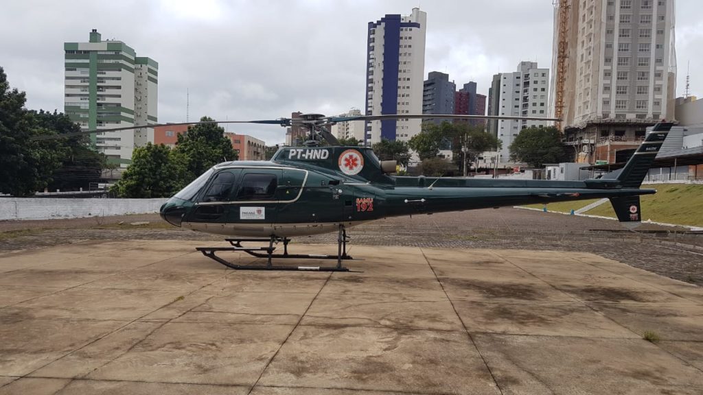 Idosa é trazida de helicóptero a Cascavel ao sofrer infarto em Guaraniaçu