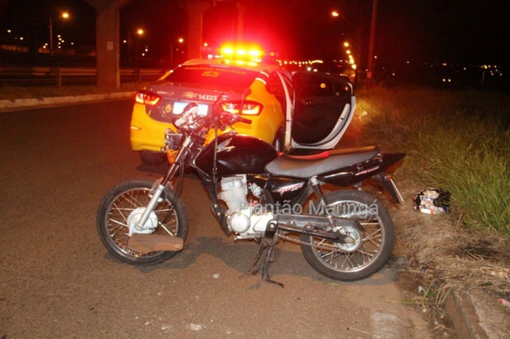 Jovem de 24 anos morre após bater moto em poste na marginal do Contorno Norte, em Maringá