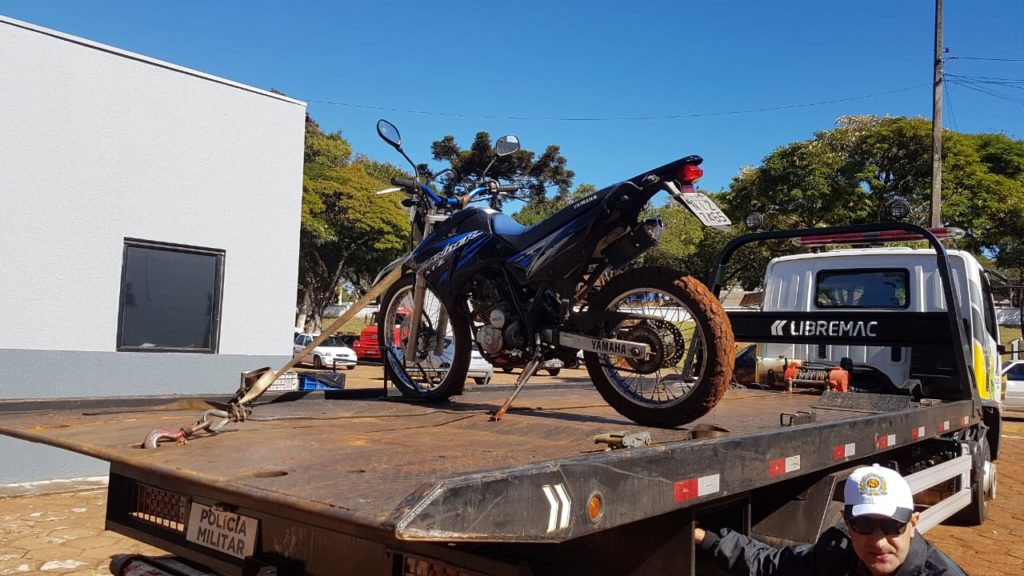 Yamaha Lander que havia sido furtada é localizada pela PM no Cascavel Velho