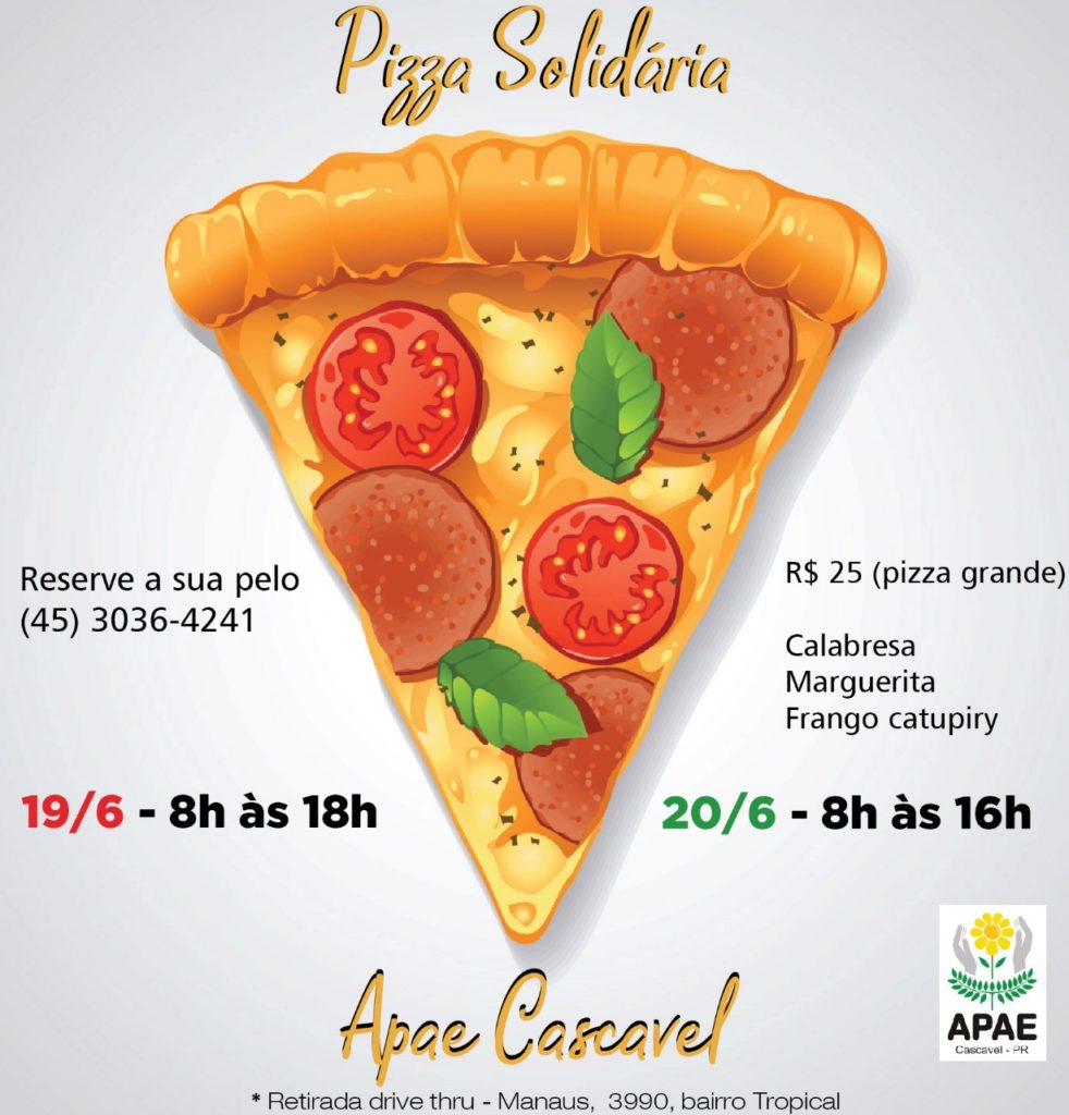 Apae organiza Pizza Solidária para minimizar os reflexos da pandemia