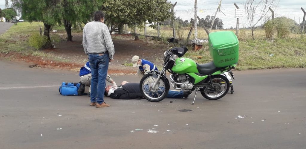 Motociclista fica ferido em acidente no Bairro Parque São Paulo