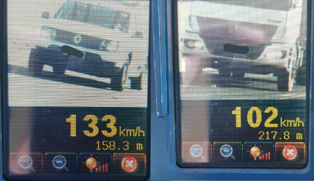 PRE flagra 62 motoristas acima do limite de velocidade na PR-180, em Cascavel