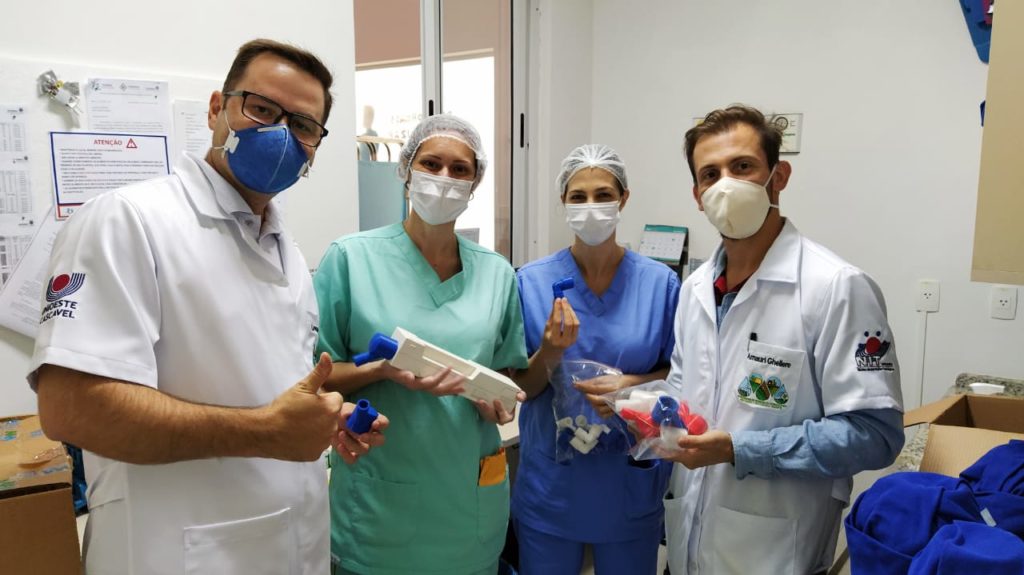 Engenheiros e alunos da Unioeste criam peças e consertam equipamentos hospitalares com impressoras 3D