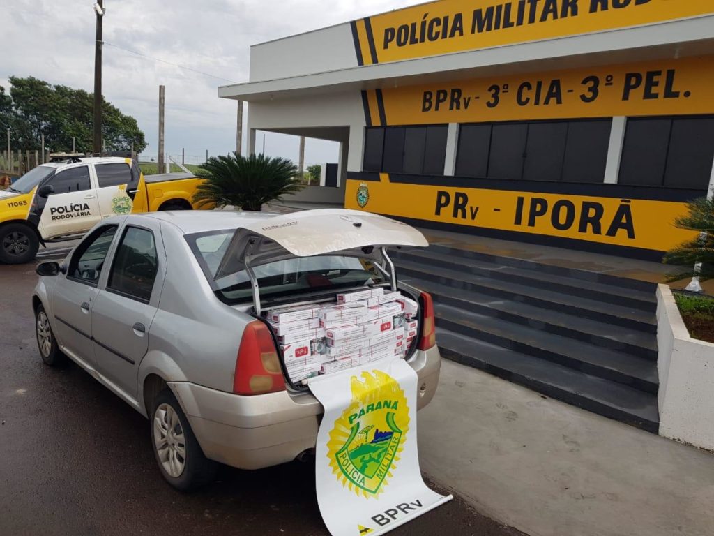 Polícia Rodoviária prende homem e apreende mais de 4 mil maços de cigarros em Iporã