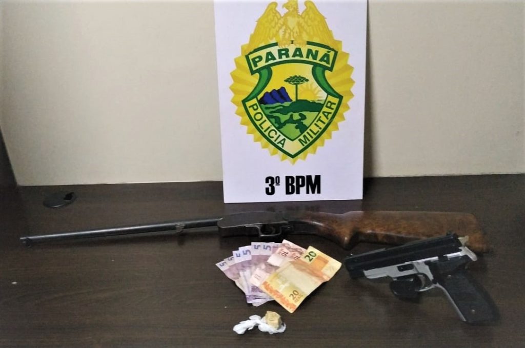 Menor é apreendido com armas e drogas em Pato Branco