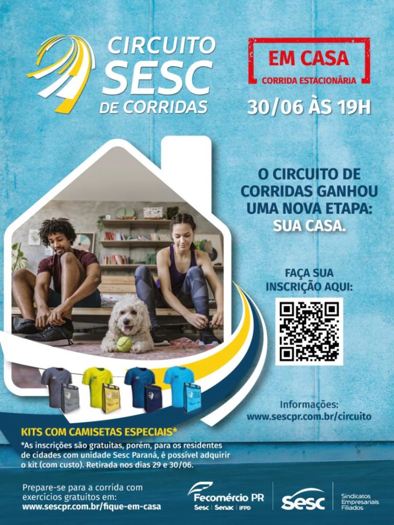 Sesc promove corrida estacionária no próximo dia 30 de junho
