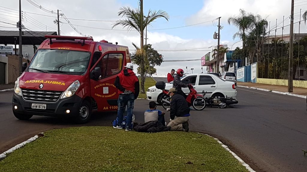 Siate atende motociclista ferido em acidente no Bairro Coqueiral