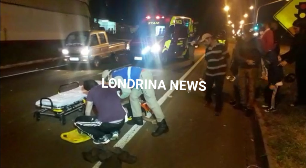 Homem fica em estado grave após ser atropelado por moto na BR-369, em Londrina