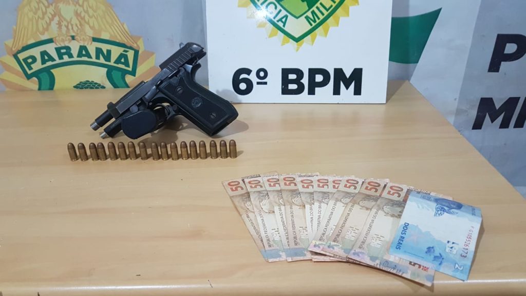 Durante operação no Santa Cruz, PM detém trio com pistola calibre 380 e quinze munições