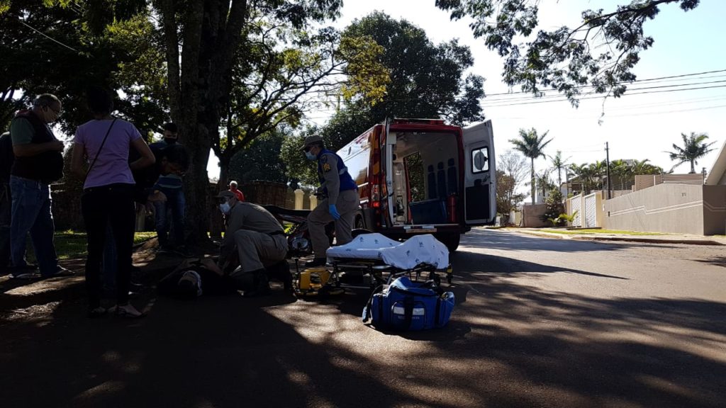 Homem de 42 anos fica ferido em acidente de trânsito no Bairro Canadá