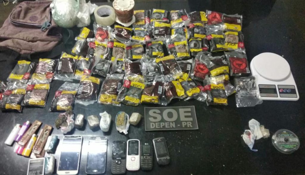 Agentes penais de Maringá evitam entrada de mais de 500 celulares e 11 quilos de maconha em cinco meses
