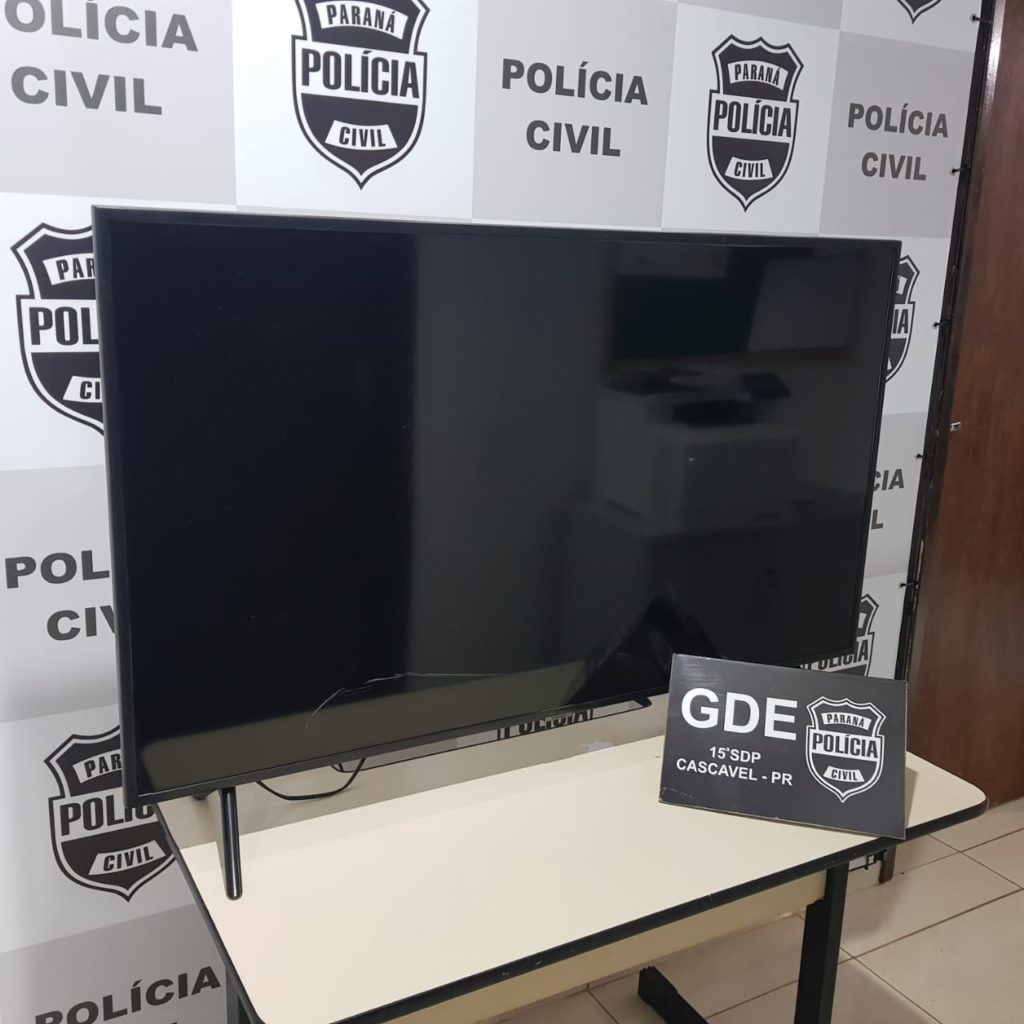 TV furtada é recuperada em ação do GDE da Polícia Civil