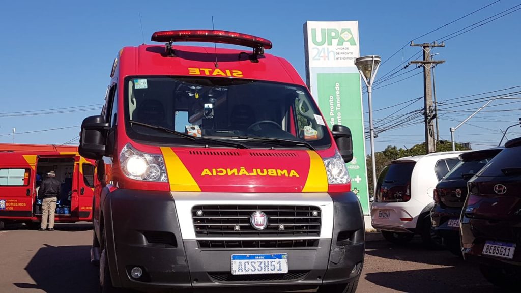 Vítima de queda é socorrida é encaminhada à UPA Tancredo
