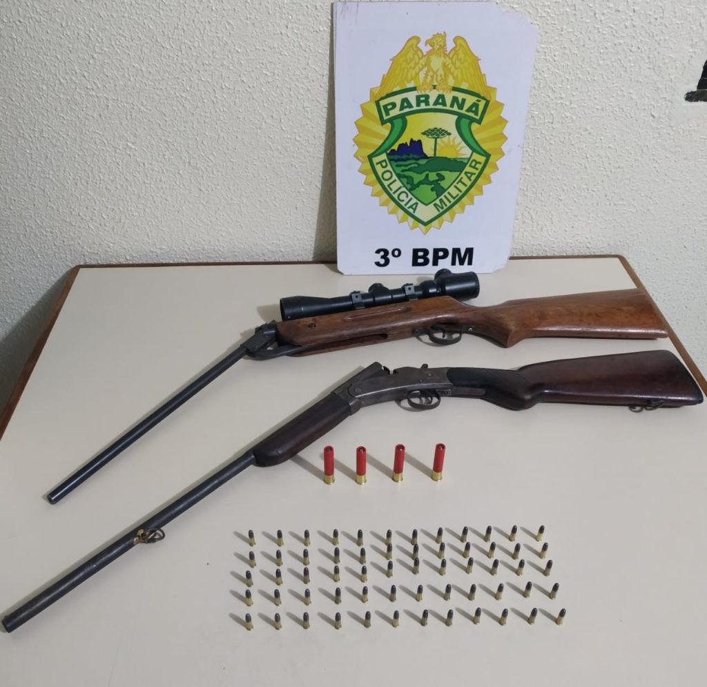 Duas pessoas são presas com armas e munições no Sudoeste