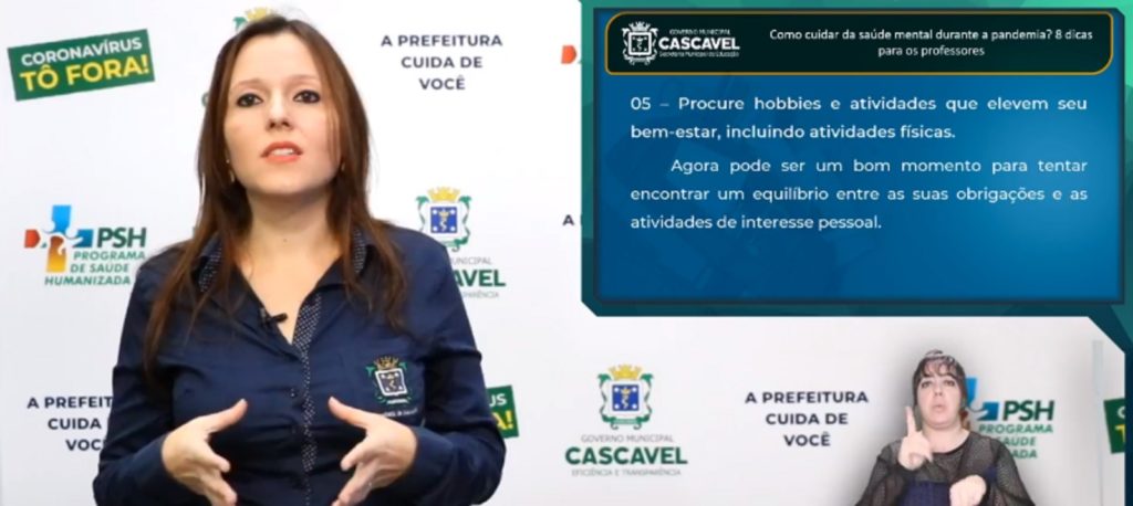 Psicóloga da Secretaria de Educação dá dicas para cuidados mentais durante a pandemia