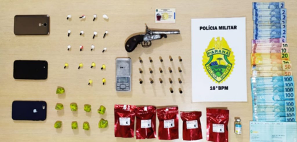 Polícia Militar “fecha” ponto de tráfico de drogas em Pinhão