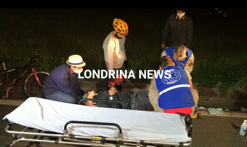 Colisão entre moto e bicicleta deixa três pessoas feridas na BR-369, em Londrina
