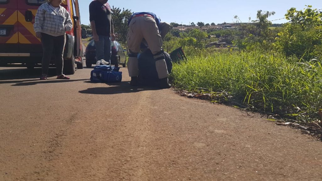 Ciclista de 49 anos é socorrido ao sofrer queda no Bairro Floresta