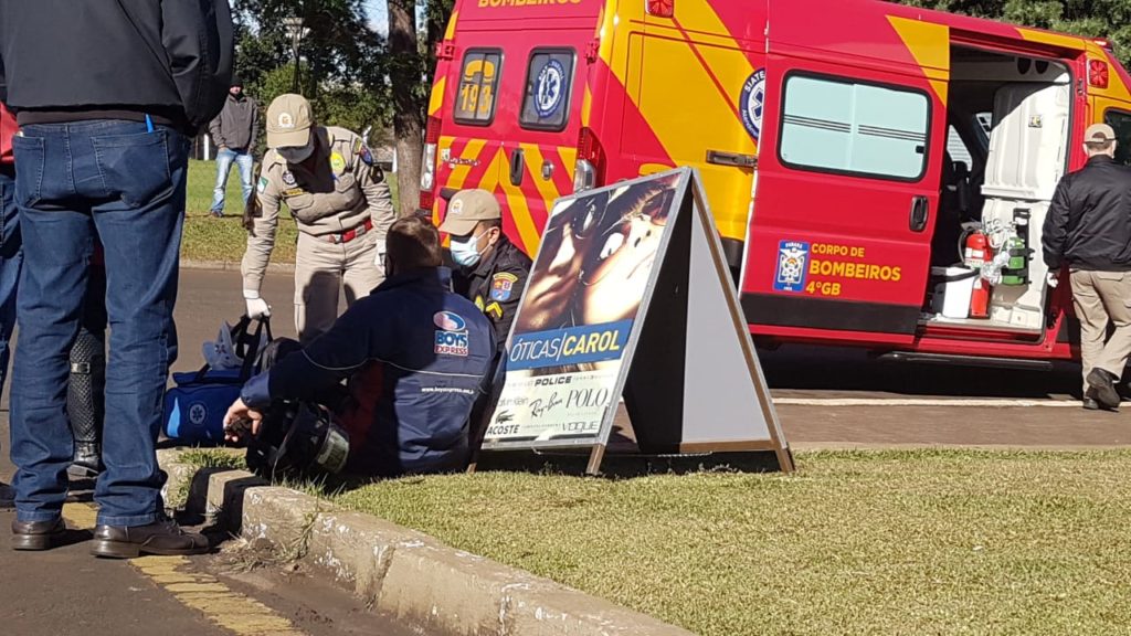 Motociclista fica ferido em colisão no Bairro Brasília