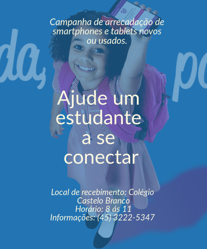 Colégio Castelo Branco faz campanha para arrecadar celulares e tablets