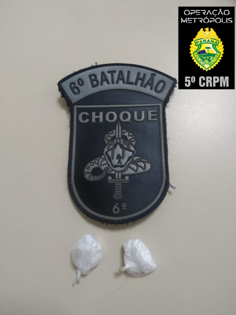 Homem é detido com cocaína em ação do Pelotão de Choque