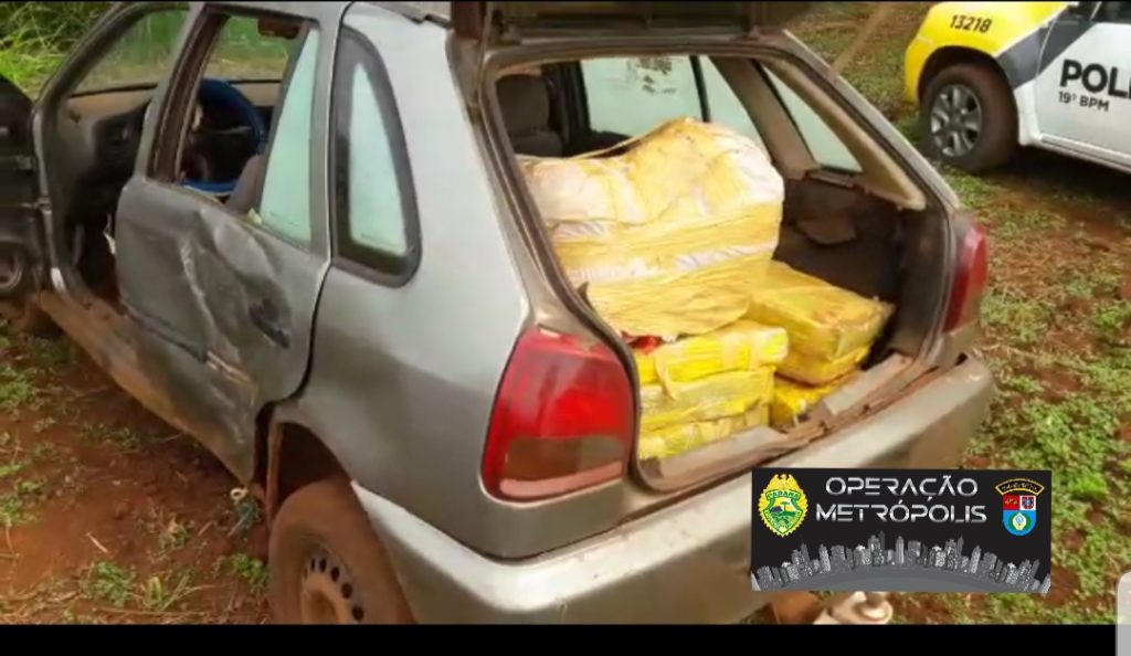 Operação Metrópolis: carro é apreendido com 358 quilos de maconha