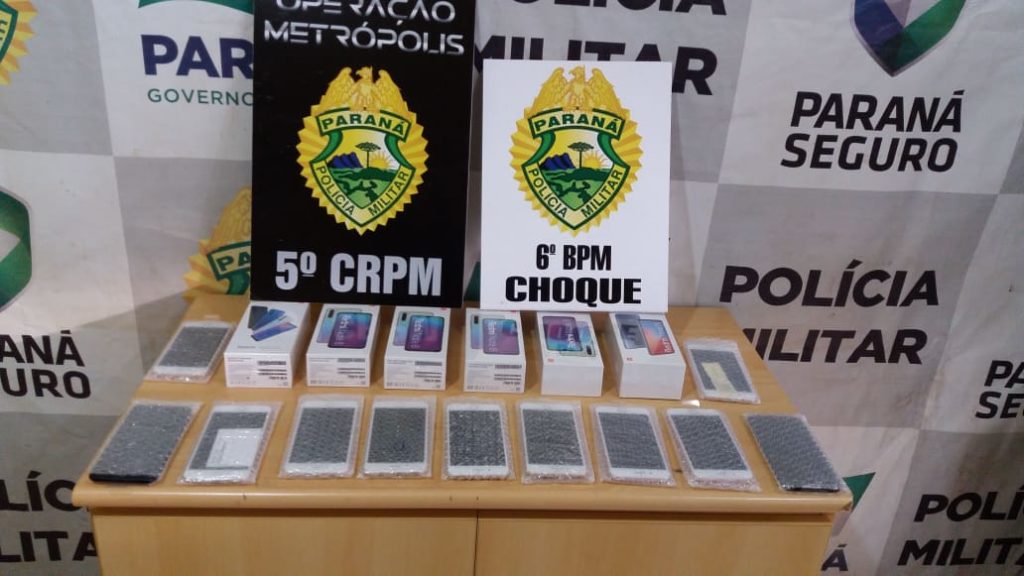 Celulares são apreendidos pelo Pelotão de Choque