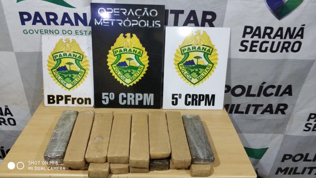 Operação Metrópolis: 10 kg de maconha são apreendidos em Céu Azul