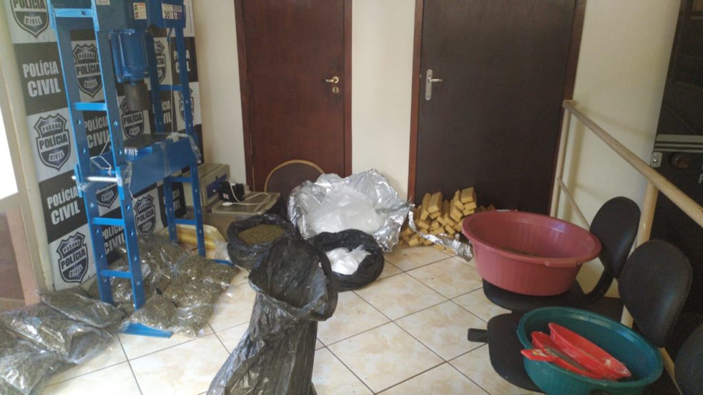 Polícia Civil fecha laboratório de drogas em Foz do Iguaçu