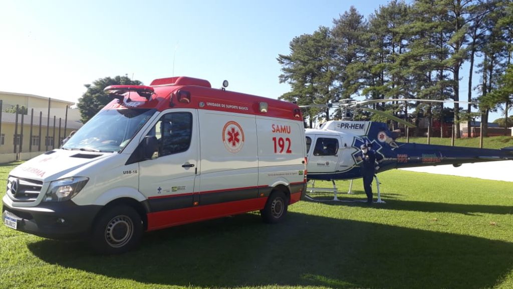 Helicóptero do Samu leva paciente de Guaraniaçu a Toledo