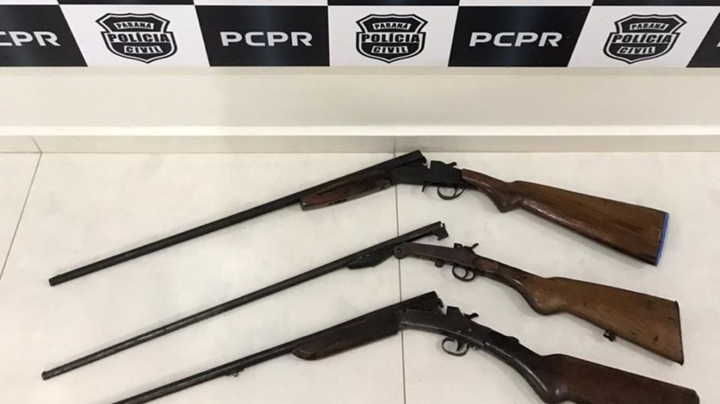 Polícia Civil apreende armas de fogo e realiza duas prisões em Saudade do Iguaçu