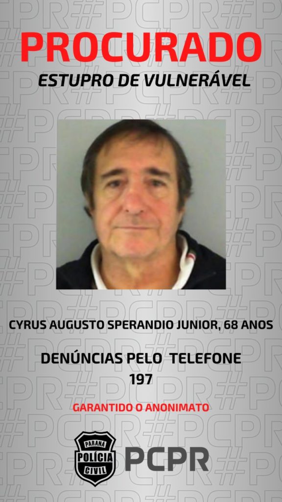 PCPR divulga foto de foragido condenado por estupro de vulnerável PCPR divulga foto de foragido condenado por estupro de vulnerável
