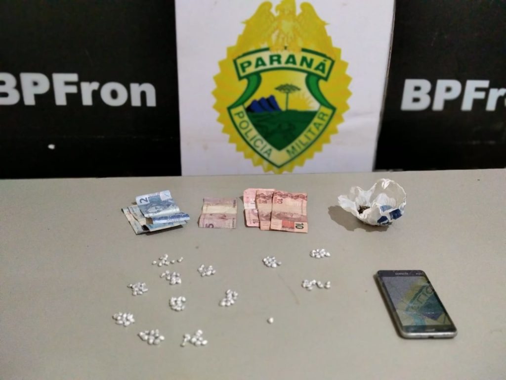 Adolescente de 14 anos é apreendido com 111 pedras de crack e porção de maconha em Guaíra