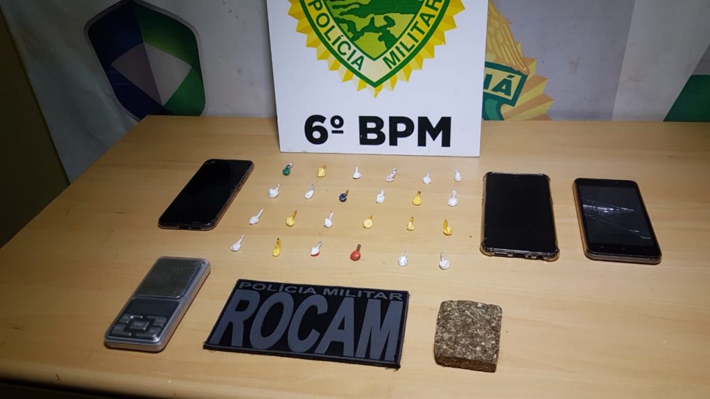 ROCAM detém trio com 24 buchas de cocaína e 41 gramas de maconha no Floresta