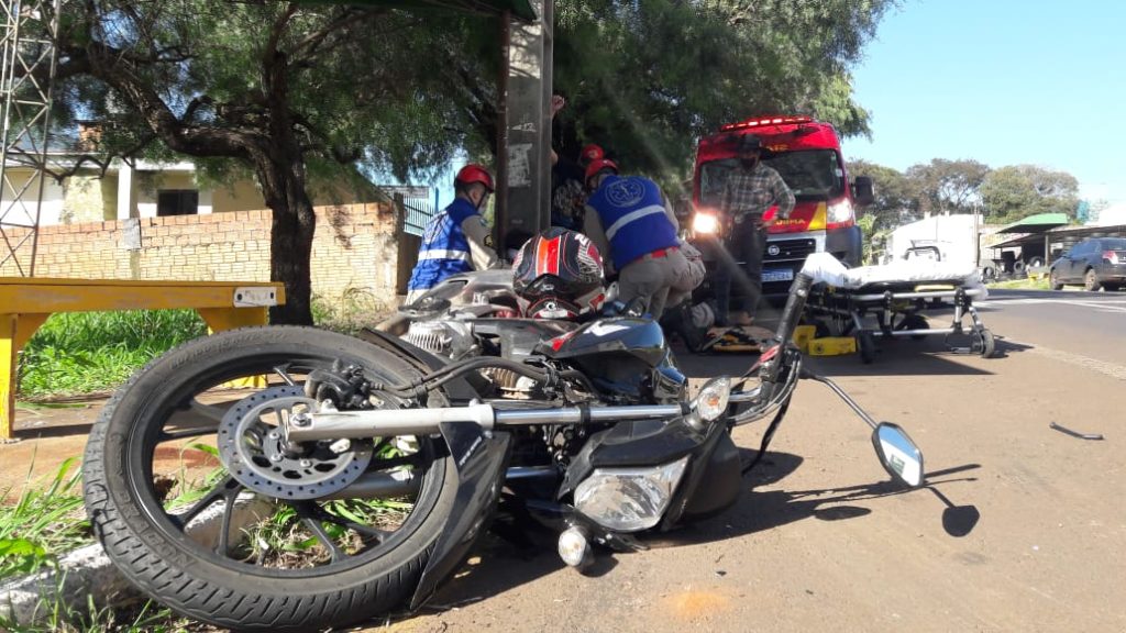 EcoSport e moto se envolvem em acidente na Região do Lago