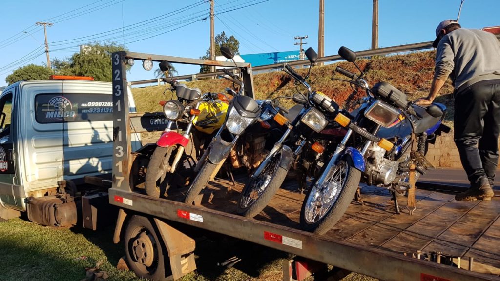 PRF apreende seis motos durante fiscalização às margens da BR-277