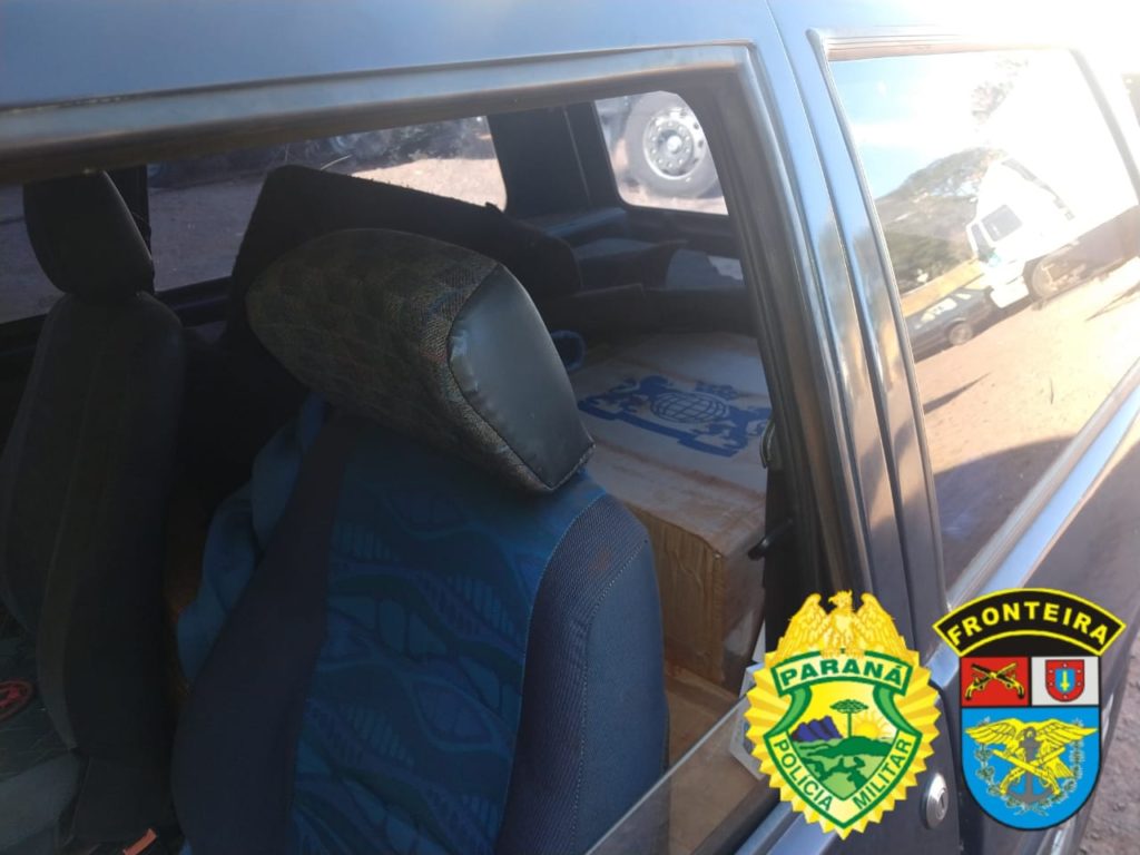 BPFron apreende cigarros em veículo durante Operação Hórus em Marechal Cândido Rondon