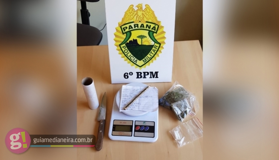 Céu Azul: PM apreende entorpecentes e detém indivíduo por tráfico de drogas Imagem referente a Céu Azul: PM apreende entorpecentes e detém indivíduo por tráfico de drogas
