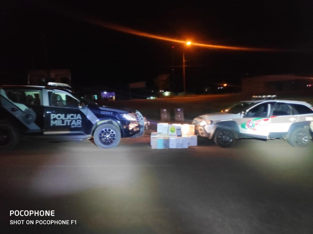 BPFron e PM de Santa Catarina apreendem 29 caixas de vinho em ação conjunta