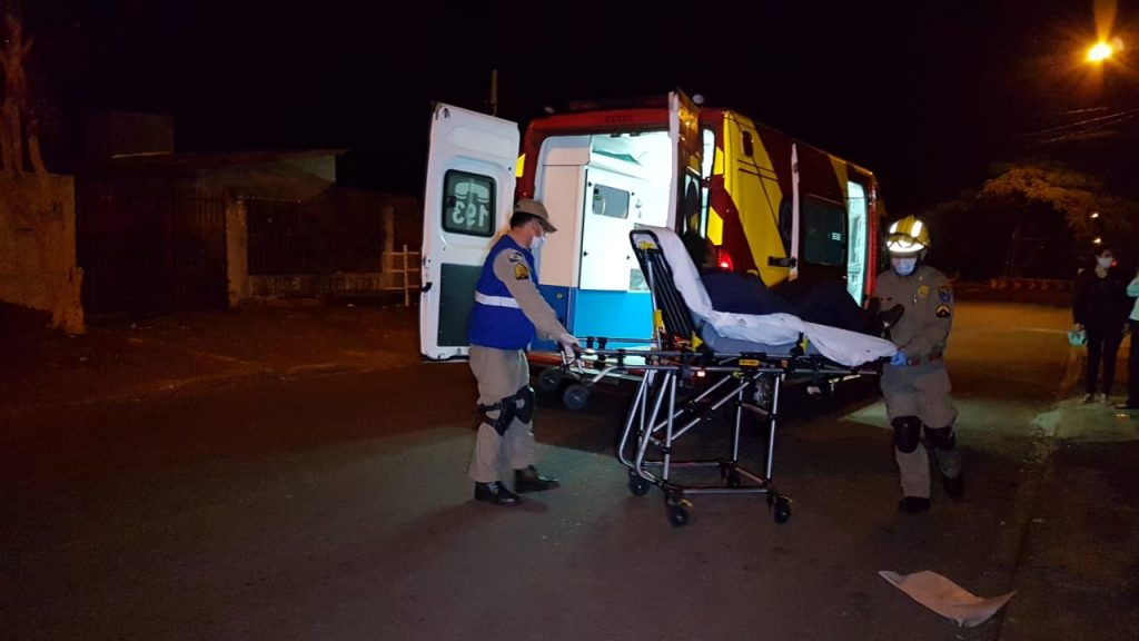 Homem é socorrido ao sofrer queda no Bairro Santa Felicidade